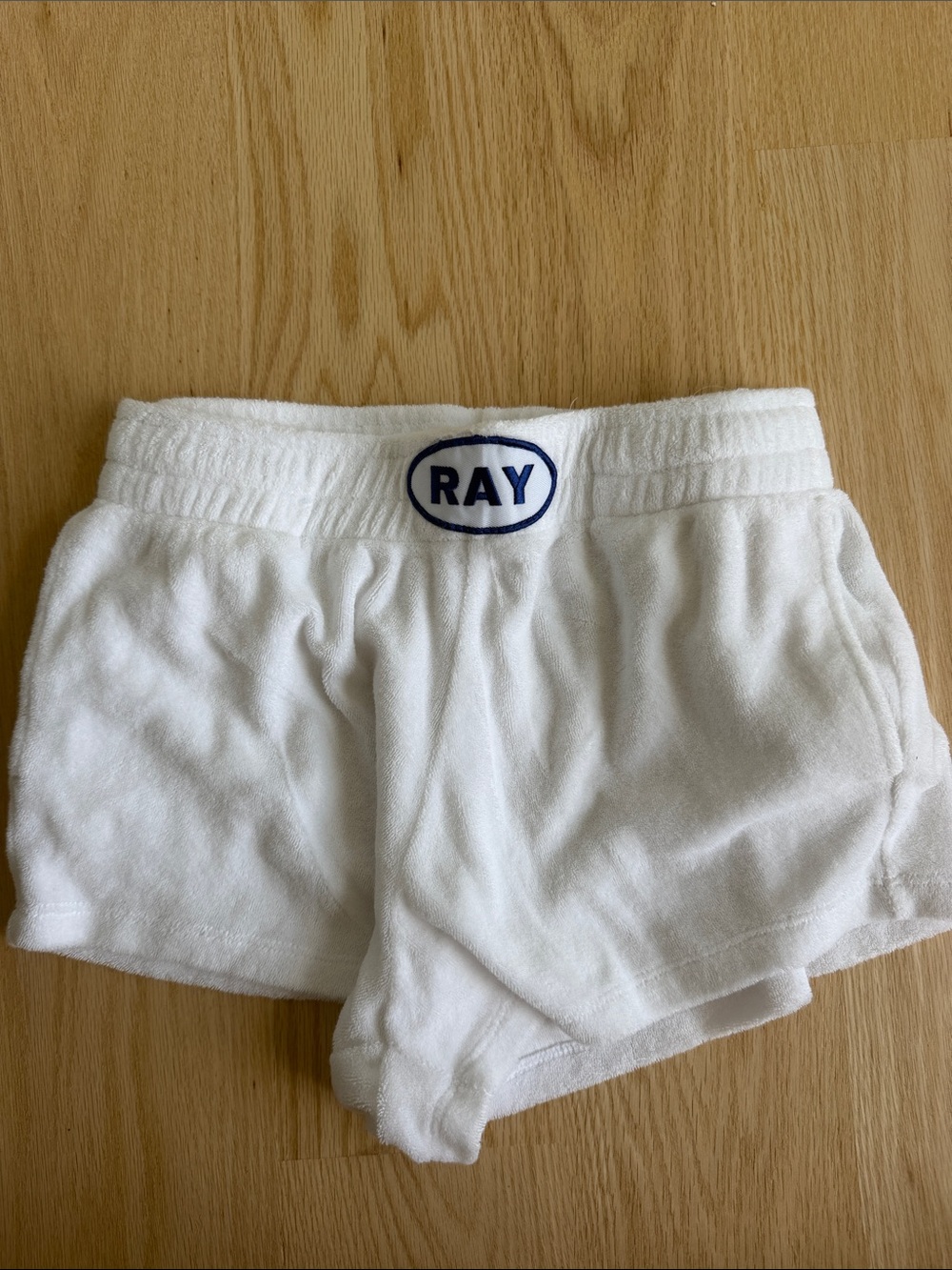 Women’s White Terry Shorts